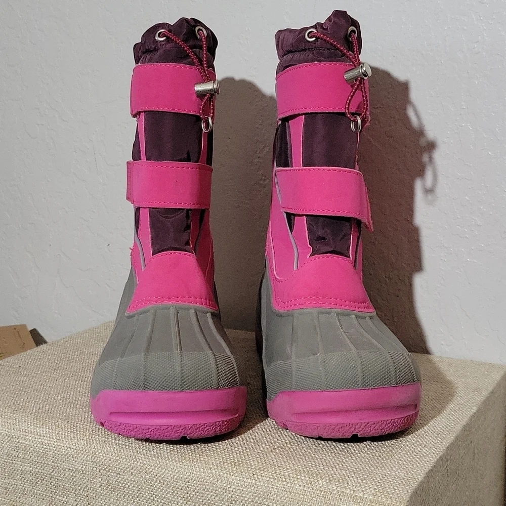 LANDS END Girls 4 Pink Winter Snow Boots